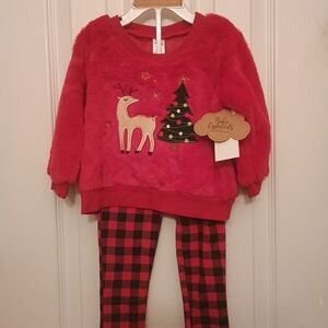 Baby Essentials Festive Red Pajama Set 18M (NWT)